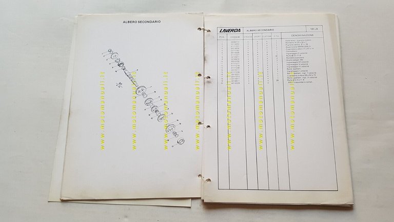 Laverda 125 LB 1984 catalogo ricambi originale spare parts catalogue