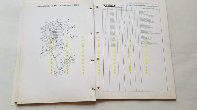 Laverda 125 LB 1984 catalogo ricambi originale spare parts catalogue