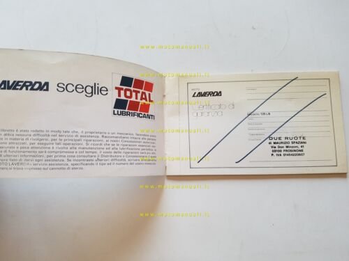 Laverda 125 LB manuale uso manutenzione libretto originale