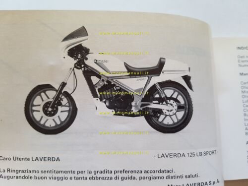 Laverda 125 LB manuale uso manutenzione libretto originale