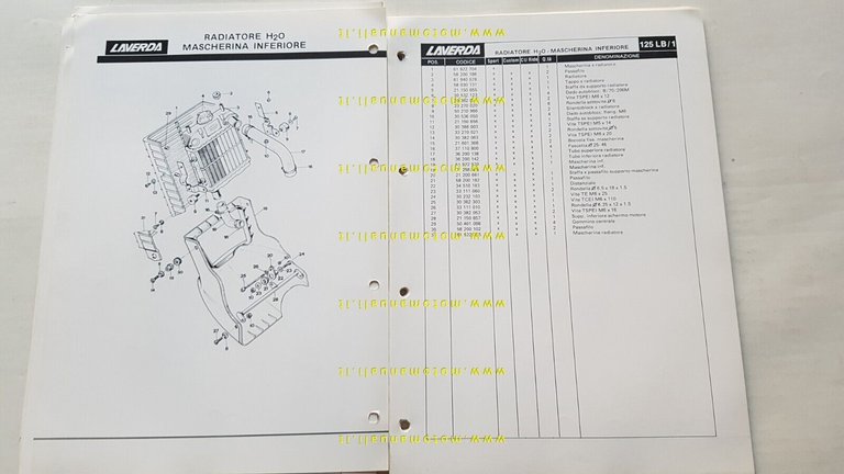 Laverda 125 LB1 Sport Custom Ride catalogo ricambi originale spare …