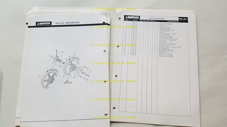 Laverda 125 LB1 Sport Custom Ride catalogo ricambi originale spare …
