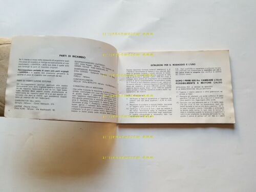 Laverda 125 Trail -America - Sport 1966 manuale uso + …