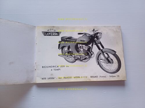 Laverda 200 1961 manuale uso + CATALOGO RICAMBI italiano originale