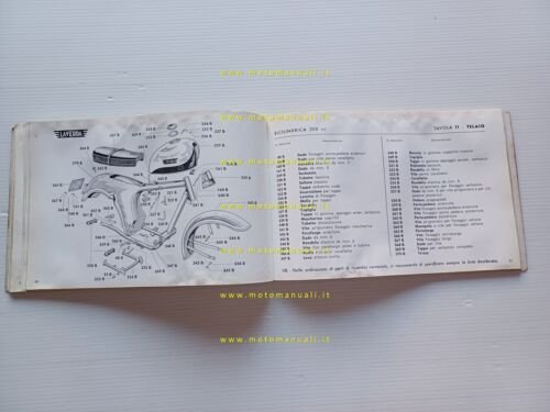 Laverda 200 1961 manuale uso + CATALOGO RICAMBI italiano originale