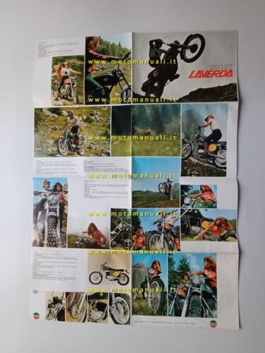 Laverda 250 Chott 1974 depliant poster originale italiano