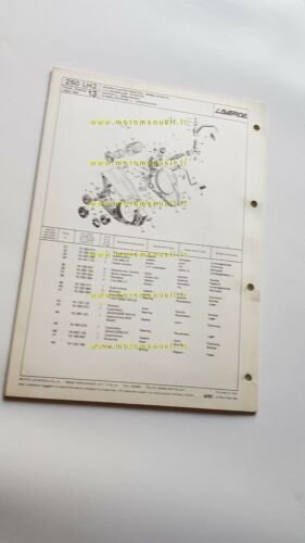 Laverda 250 LH2 VARIANTI catalogo ricambi LH1 originale parts catalog …