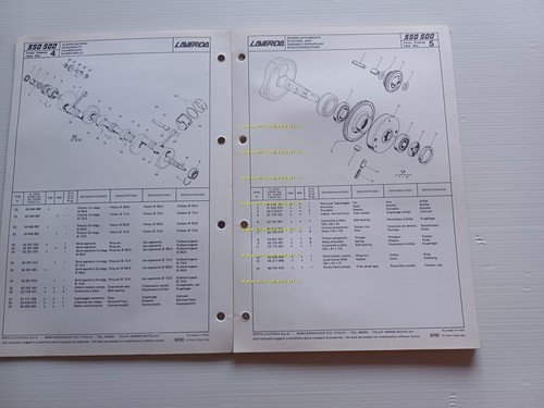 Laverda 350 - 500 1979 catalogo ricambi originale