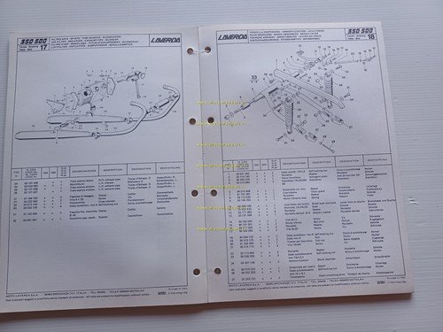 Laverda 350 - 500 1979 catalogo ricambi originale
