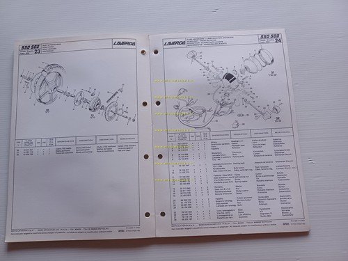 Laverda 350 - 500 1979 catalogo ricambi originale
