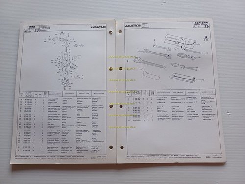 Laverda 350 - 500 1979 catalogo ricambi originale