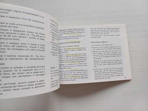 Laverda 350 - 500 manuale uso manutenzione libretto istruzioni originale