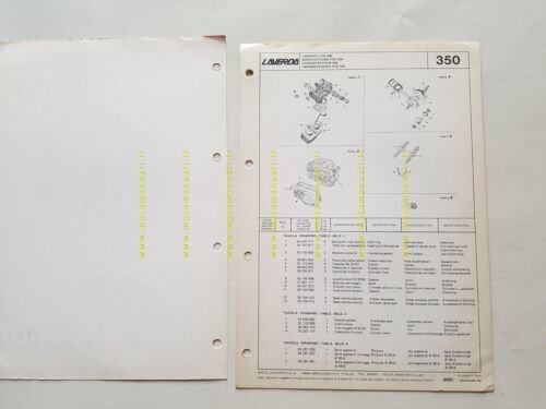 Laverda 350 VARIANTI Catalogo Ricambi 500 Originale Spare Parts Catalog …