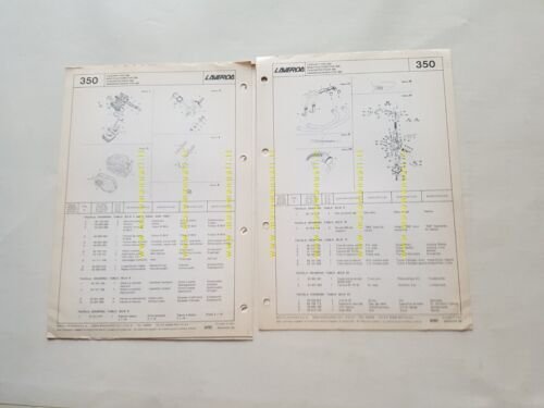 Laverda 350 VARIANTI Catalogo Ricambi 500 Originale Spare Parts Catalog …