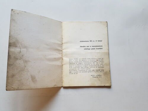 Laverda 48 2 tempi 1964 manuale uso manutenzione + catalogo …