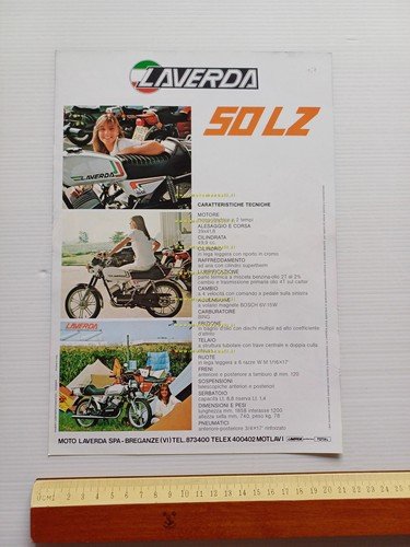 Laverda 50 LZ motore Zundapp depliant italiano originale