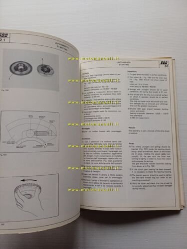 Laverda 500 manuale officina riparazione originale italiano inglese