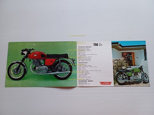 Laverda 750 GT 1969 depliant originale testo inglese olandese