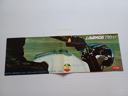Laverda 750 GT 1969 depliant originale testo inglese olandese