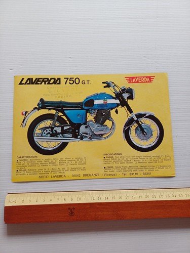Laverda 750 S - 750 GT 1970 depliant originale ITALIANO