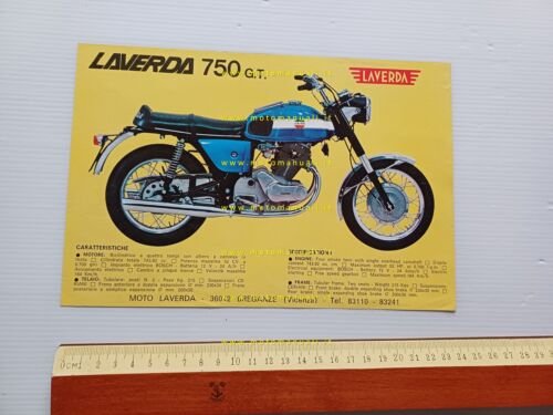 Laverda 750 S - GT 1970 depliant originale ITALIANO