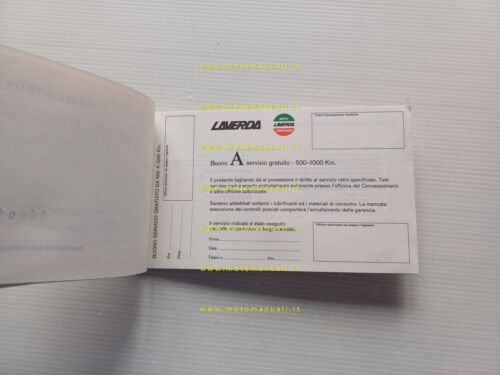 Laverda 750 SF - GT 1972 libretto tessera garanzia originale …