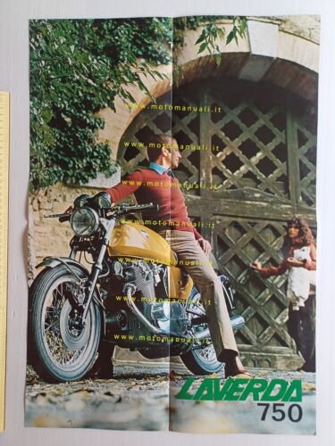 Laverda 750 SF 1974 depliant poster originale motorcycle brochure