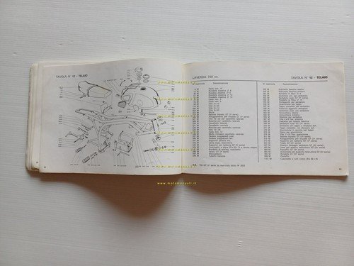 Laverda 750 SF-750 GT 1971 manuale uso manutenzione + catalogo …