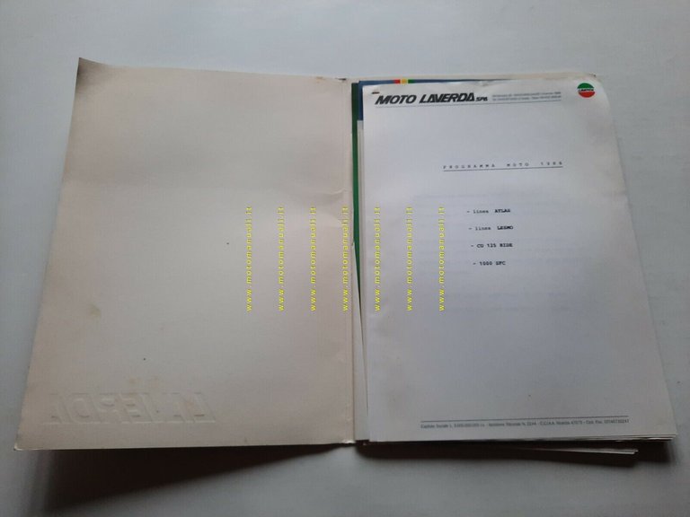 Laverda cartella stampa 1986 originale genuine press kit