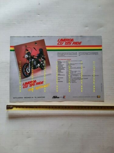 Laverda CU 125 Ride Custom 1986 depliant originale moto motorcycle …