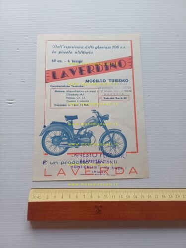 Laverda Laverdino 49 4T Turismo 1964 depliant moto originale