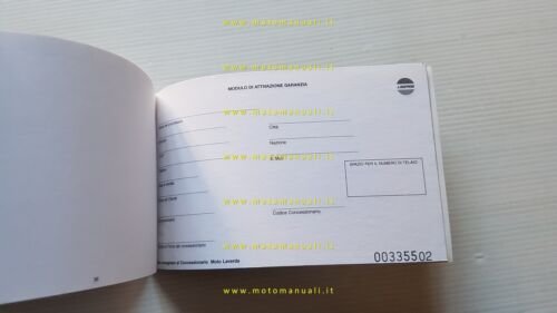 Laverda modelli anni 2000 libretto tagliandi garanzia originale nuovo