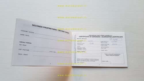 Laverda modelli anni '90 libretto tagliandi garanzia originale