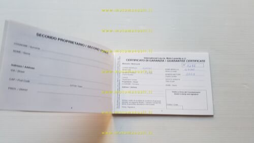 Laverda modelli anni '90 libretto tagliandi garanzia originale