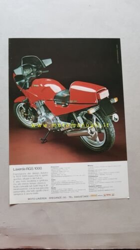 Laverda RGS 1000 moto depliant originale motorcycle brochure