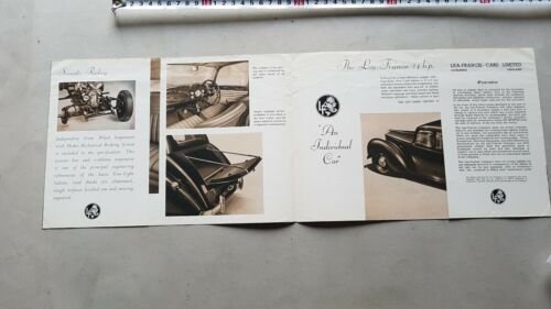 Lea Francis 14 HP Four Door Saloon anni 40 depliant …