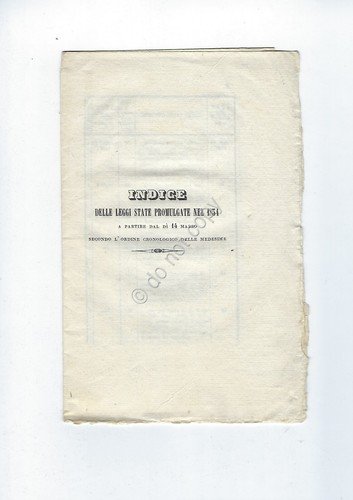 Leggi promulgate nel 1854 indice cronologico a partire dal 14 … | Immagine principale