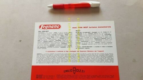 Legnano 50 Sachs Mini Mop ciclomotore anni 60 depliant ITALIANO …