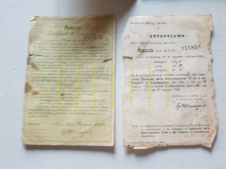 Legnano Mosquito 49 1953 manuale uso originale italiano owner's manual