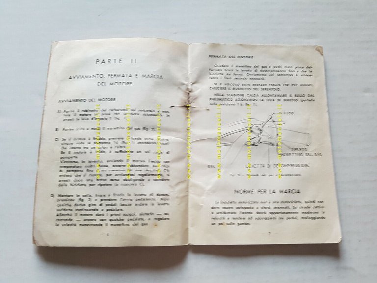 Legnano Mosquito 49 1953 manuale uso originale italiano owner's manual