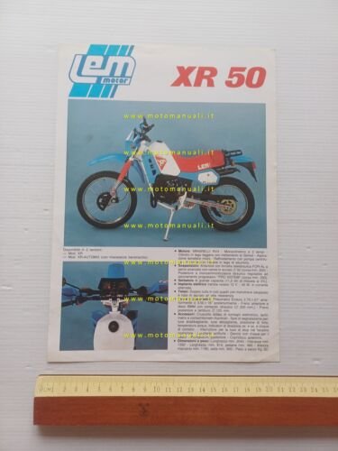 LEM 50 Formula tubone - XR 50 Minicross 1986 depliant …