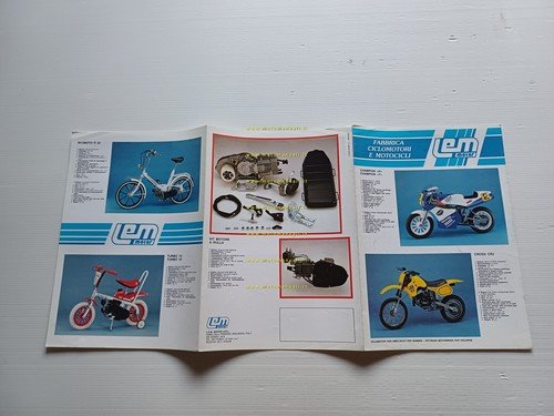 LEM produzione minimoto ciclomotori anni 90 depliant italiano originale