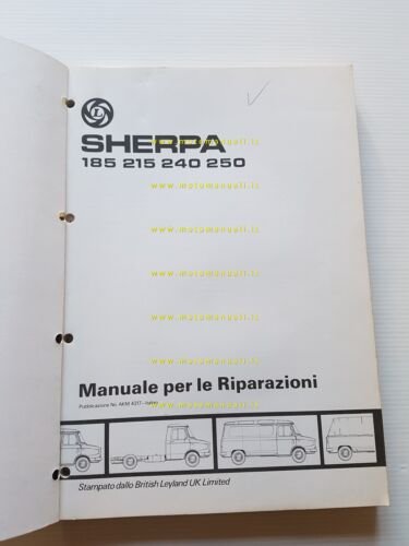 Leyland Sherpa 185 215 240 250 manuale officina italiano originale