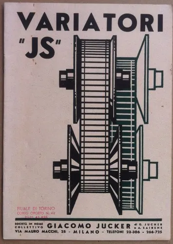 Libretto - Giacomo Jucker Milano - Variatori JS - 1937 … | Immagine Gallery 1
