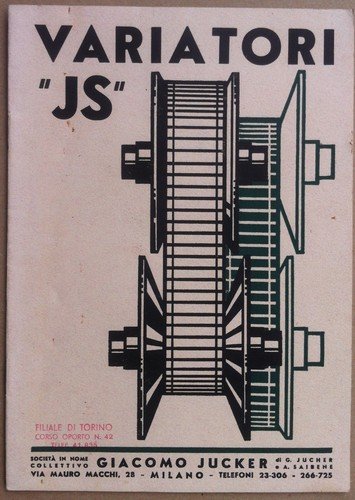 Libretto - Giacomo Jucker Milano - Variatori JS - 1937 …