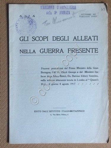 Libretto - Gli Scopi degli Alleati nella Guerra Presente - … | Immagine principale