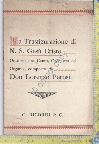Libretto - La Trasfigurazione di N.S. Gesù Cristo - Don … | Immagine principale