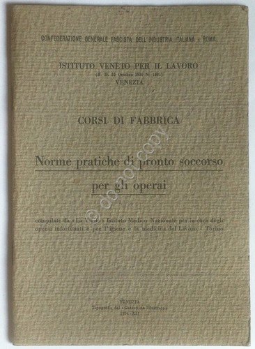 Libretto - Norme pratiche di pronto soccorso per gli operai … | Immagine principale