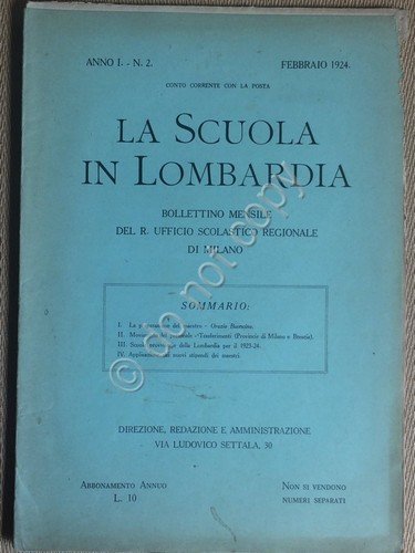 Libretto - Regio Ufficio Scolastico - La Scuola in Lombardia … | Immagine principale