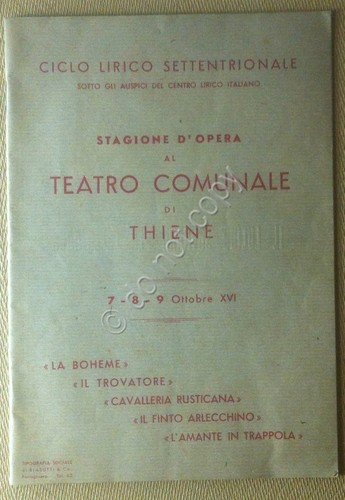 Libretto - Teatro Comunale di Thiene - Stagione d'Opera - … | Immagine principale
